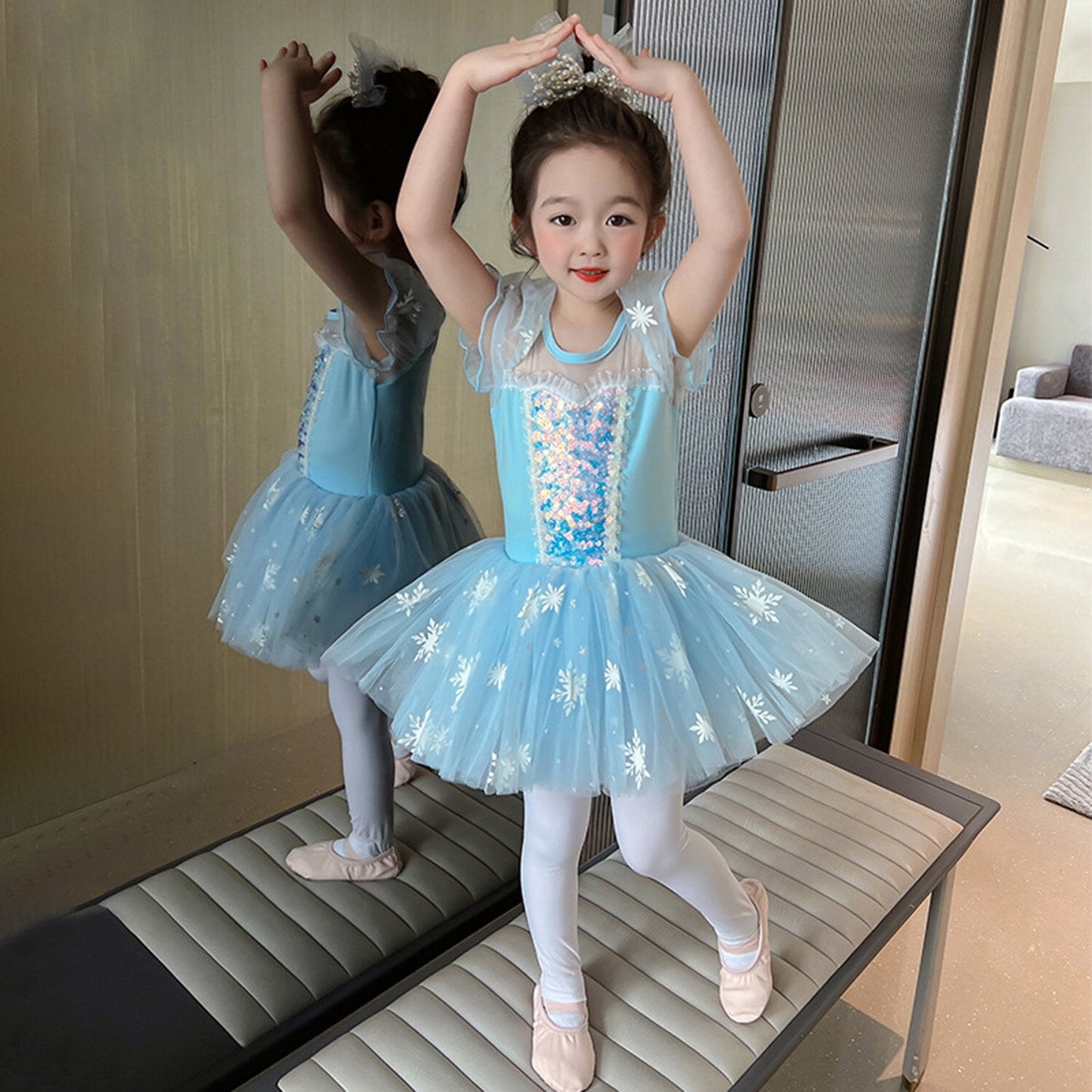 Phenas Ballet Leotards Tutu Dress for Toddler Girls Ballerina Outfits Dance Costume Dancewear with Tulle Skirt