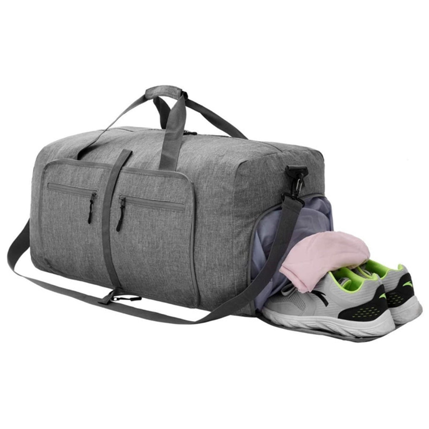 Phenas 115L/85L/65L Large Duffle Bag, Foldable Travel Gym Bag with Shoe Compartment, Lightweight Water Repellent Tear Resistant for Camping, Weekender, Overnight Travel