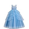 Phenas Girls Lace Bridesmaid Dress Flower Kid Wedding Ball Gown Toddler Princess Pageant Evening Dresses