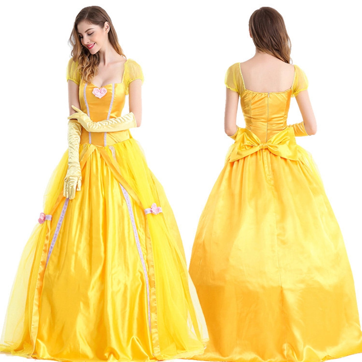 Phenas Belle Dress Beauty and Beast Costume for Women Belle Cosplay Princess Dress Up Clothes Halloween
