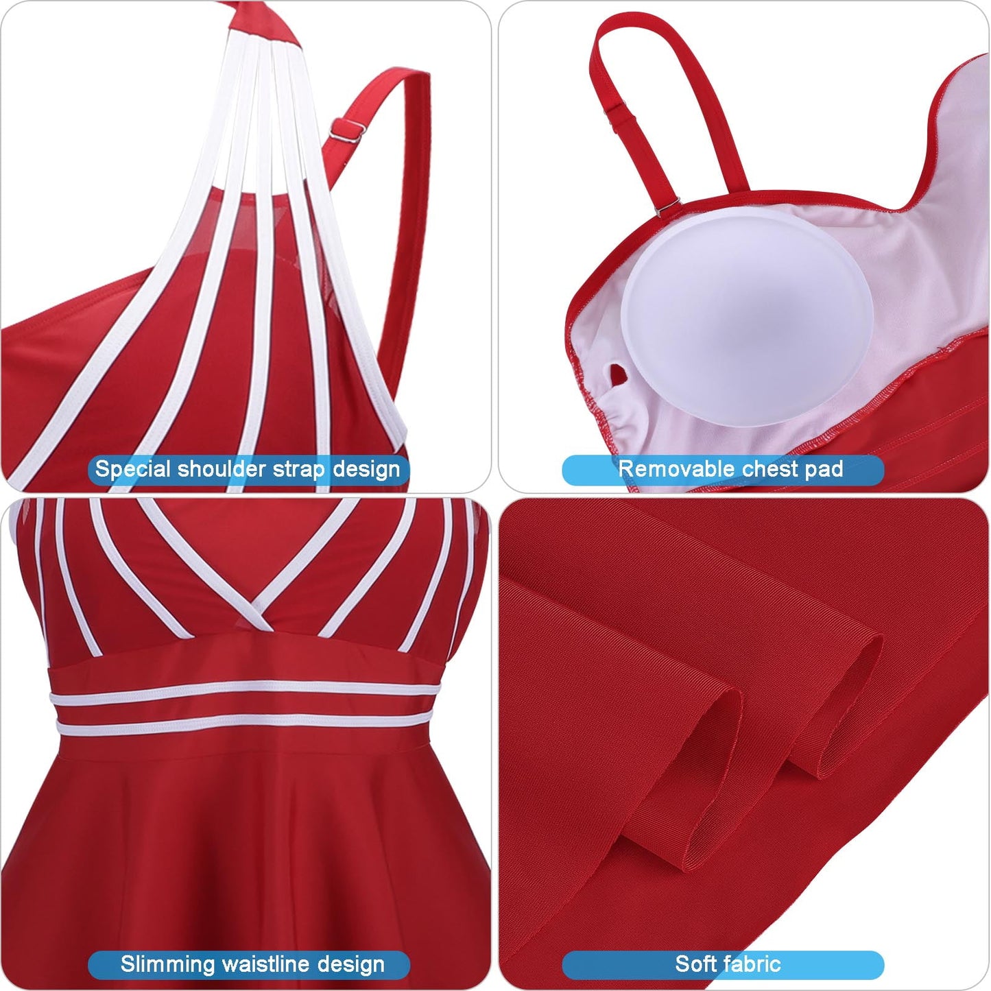 Womens Halter Swimdress Plus Size Two Piece Swimsuit Tankini Set