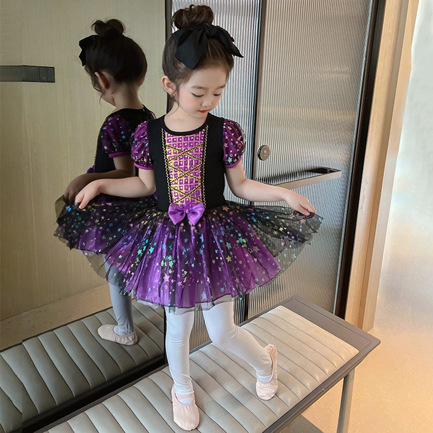 Phenas Ballet Leotards Tutu Dress for Toddler Girls Ballerina Outfits Dance Costume Dancewear with Tulle Skirt