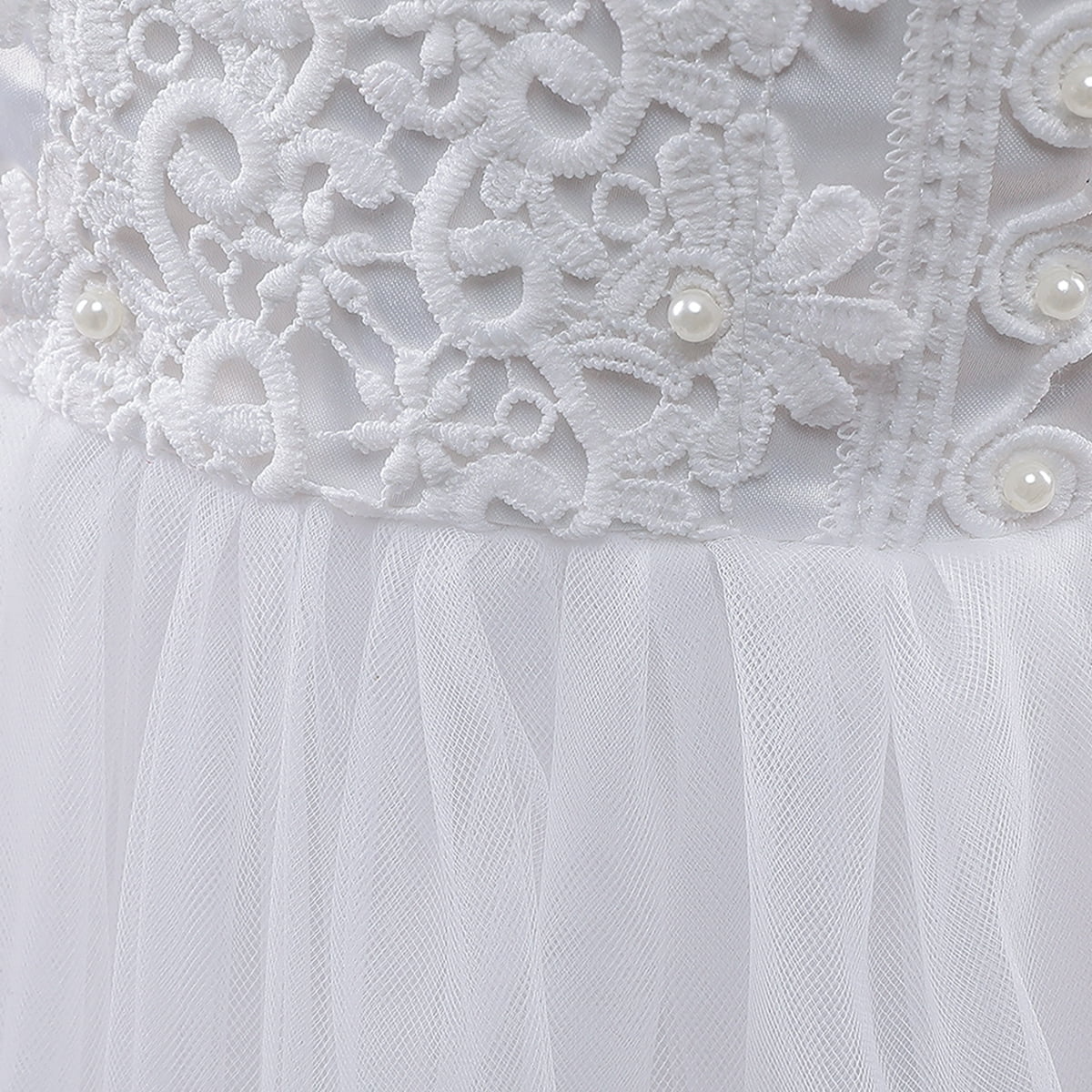 LOEL Girl Lace Dress for Kids Wedding Bridesmaid Pageant Party Formal Long Gown Princess Communion Tulle Dresses