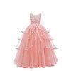 Phenas Girls Lace Bridesmaid Dress Flower Kid Wedding Ball Gown Toddler Princess Pageant Evening Dresses