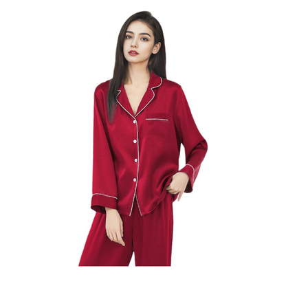19 Momme 100% Mulberry Silk Pajama Set for Women - Long Sleeve Minimalist Loungewear - main image