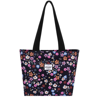 Women's Waterproof Zip-Top Tote Bag with 7 Compartments - Large Travel Shoulder Handbag for Grocery, Beach and Work