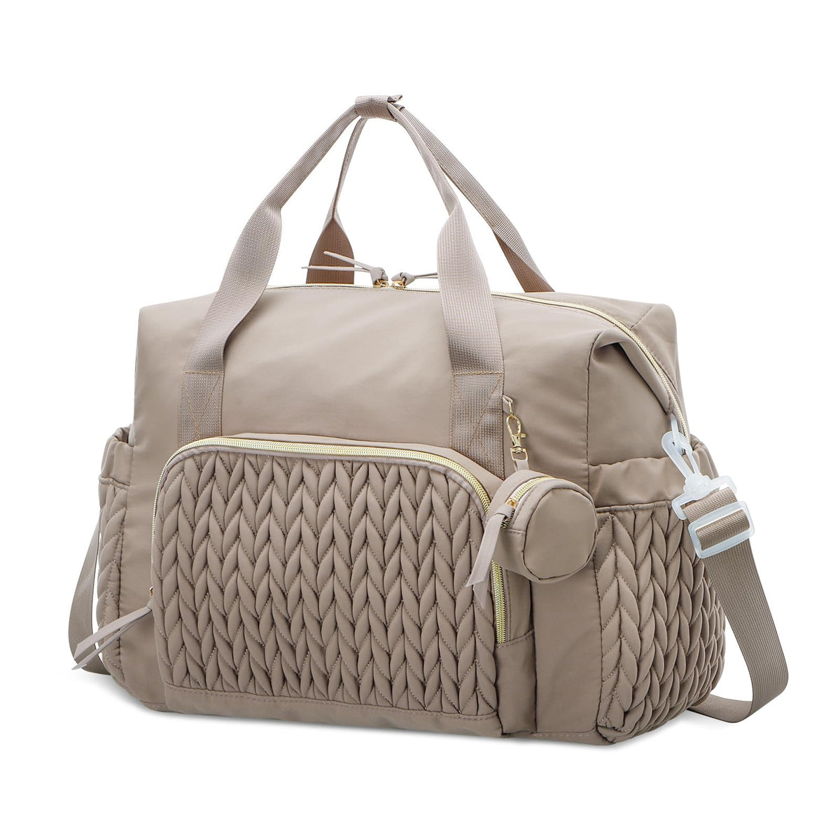 Large Diaper Bag Tote with Changing Pad and Pacifier Case - Waterproof Baby Travel Bag for New Parents