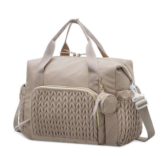 Large Diaper Bag Tote with Changing Pad and Pacifier Case - Waterproof Baby Travel Bag for New Parents