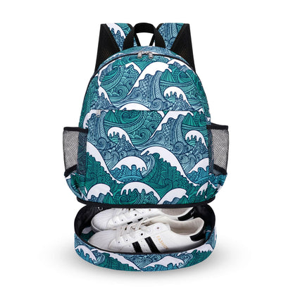 Water-Resistant Gym Backpack with Shoe Compartment and Wet Pocket - 11-Pocket Travel Sports Bag for Swimming and Yoga