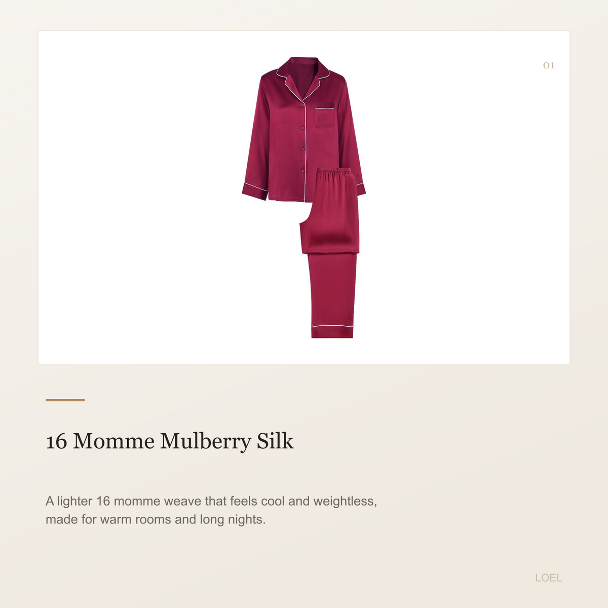 16 Momme 100% Mulberry Silk Pajama Set for Women - Long Sleeve Button-Down Loungewear - selling point 1