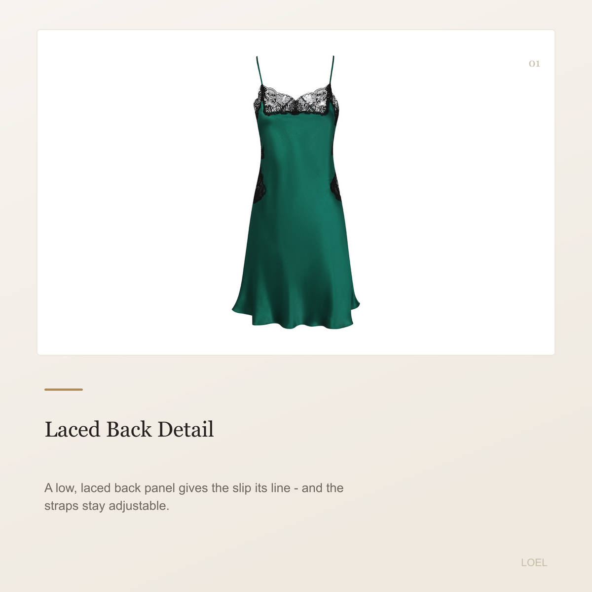 100% Mulberry Silk Backless Slip Nightgown for Women - Adjustable Straps Mini Slip - selling point 1