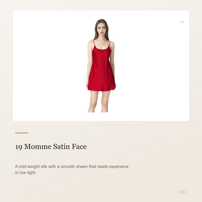 19 Momme 100% Mulberry Silk Slip Nightgown for Women - Satin-Finish Mini Slip - selling point 1