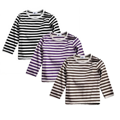 HuaAngel Boys Girls Cotton Long Sleeve Crew Neck T-Shirt 4 Packs Sizes 2-8