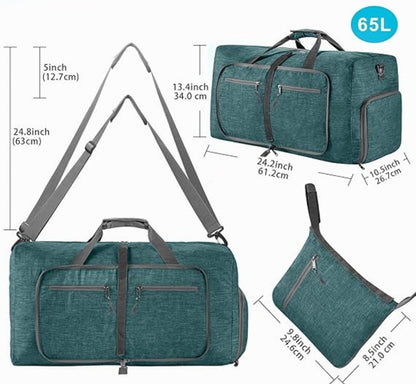 URSOFINE 115L/85L/65L Large Duffle Bag, Foldable Travel Gym Bag with Shoe Compartment, Lightweight Water Repellent Tear Resistant for Camping, Weekender, Overnight Travel
