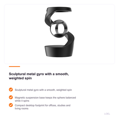 Metal Desktop Suspension Gyro - Kinetic Fidget Toy for Stress Relief and Office Decor - selling point 2