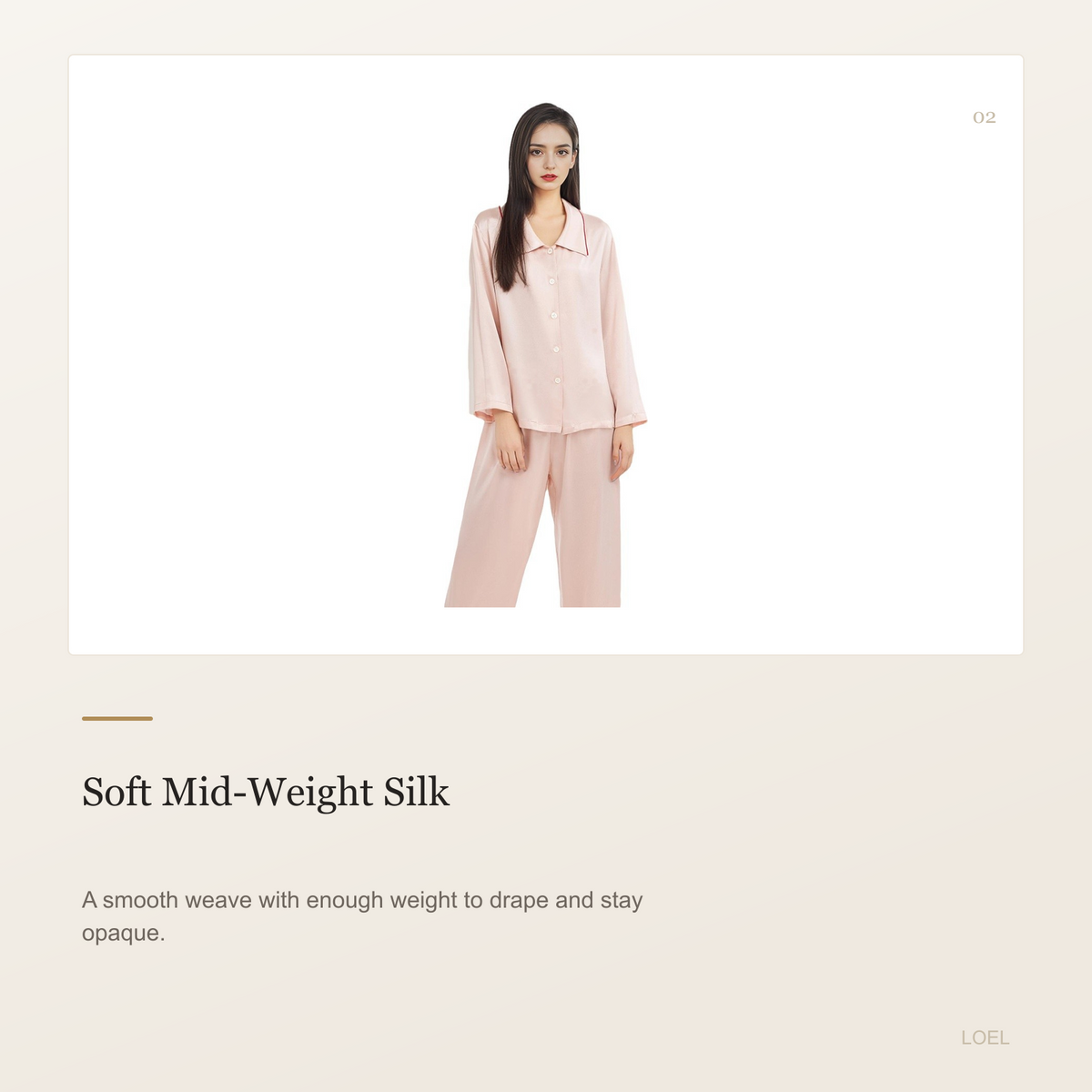 100% Mulberry Silk Pajama Set for Women - Doll Collar Long Sleeve Sleepwear - selling point 2