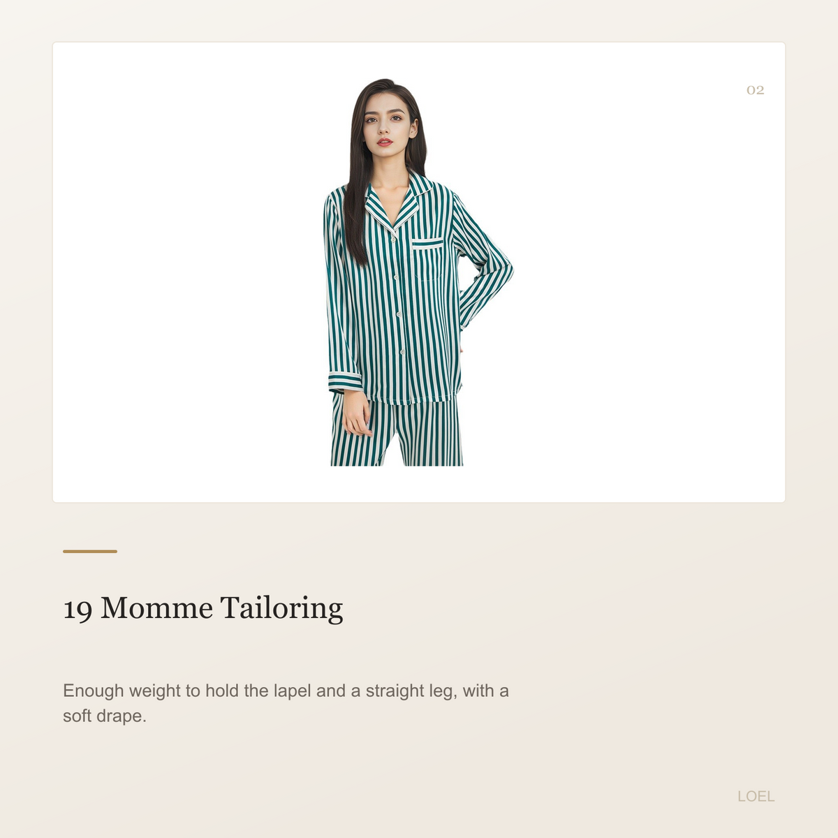 19 Momme 100% Mulberry Silk Striped Pajama Set for Women - Long Sleeve Loungewear - selling point 2