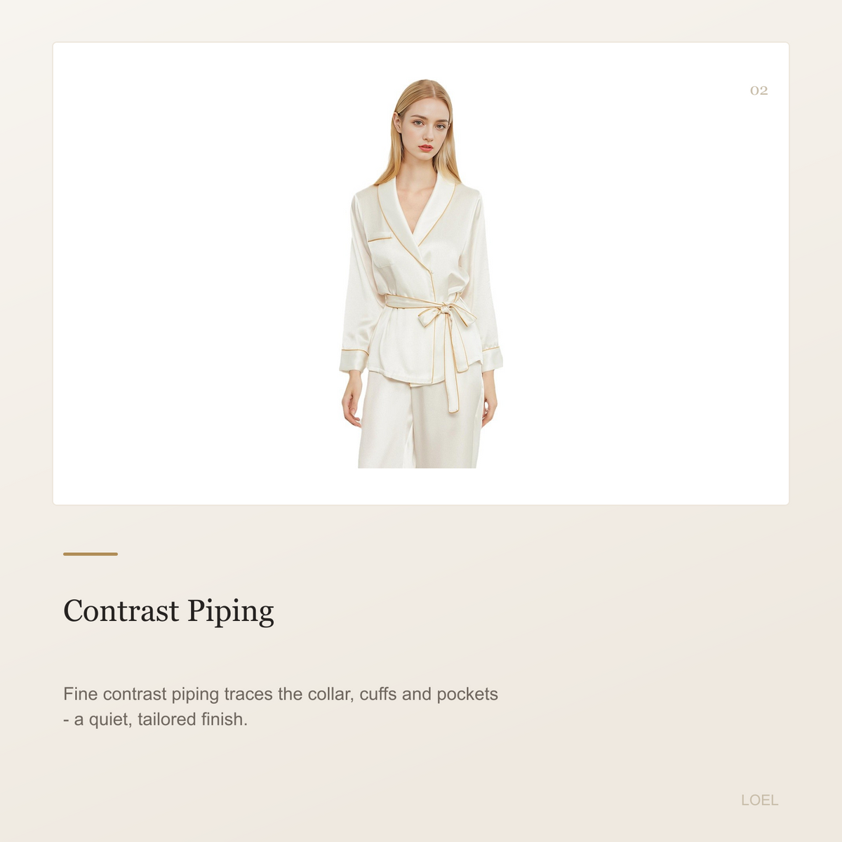 19 Momme 100% Mulberry Silk Robe and Pants Set for Women - Long Sleeve Wrap Loungewear - selling point 2