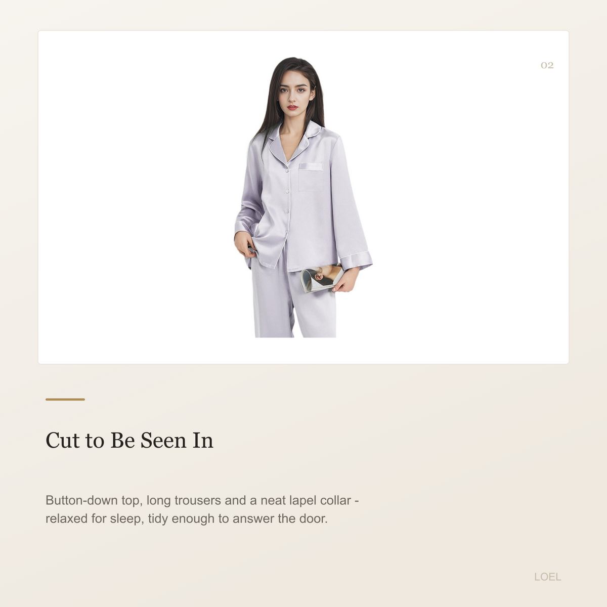 19 Momme 100% Mulberry Silk Pajama Set for Women - Long Sleeve Long Pants Loungewear - selling point 2