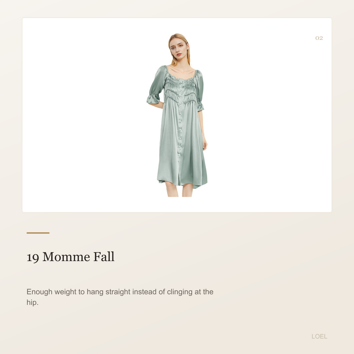 19 Momme 100% Mulberry Silk Nightgown for Women - French Court Midi Dress - selling point 2