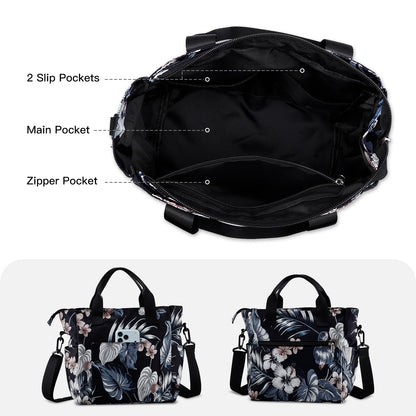 Women's Water-Resistant Shoulder Bag - Convertible Crossbody Purse with Multiple Pockets and Adjustable Strap