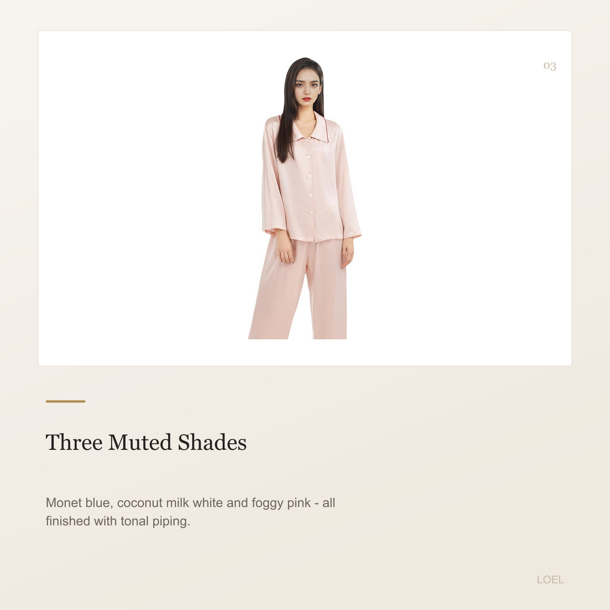 100% Mulberry Silk Pajama Set for Women - Doll Collar Long Sleeve Sleepwear - selling point 3