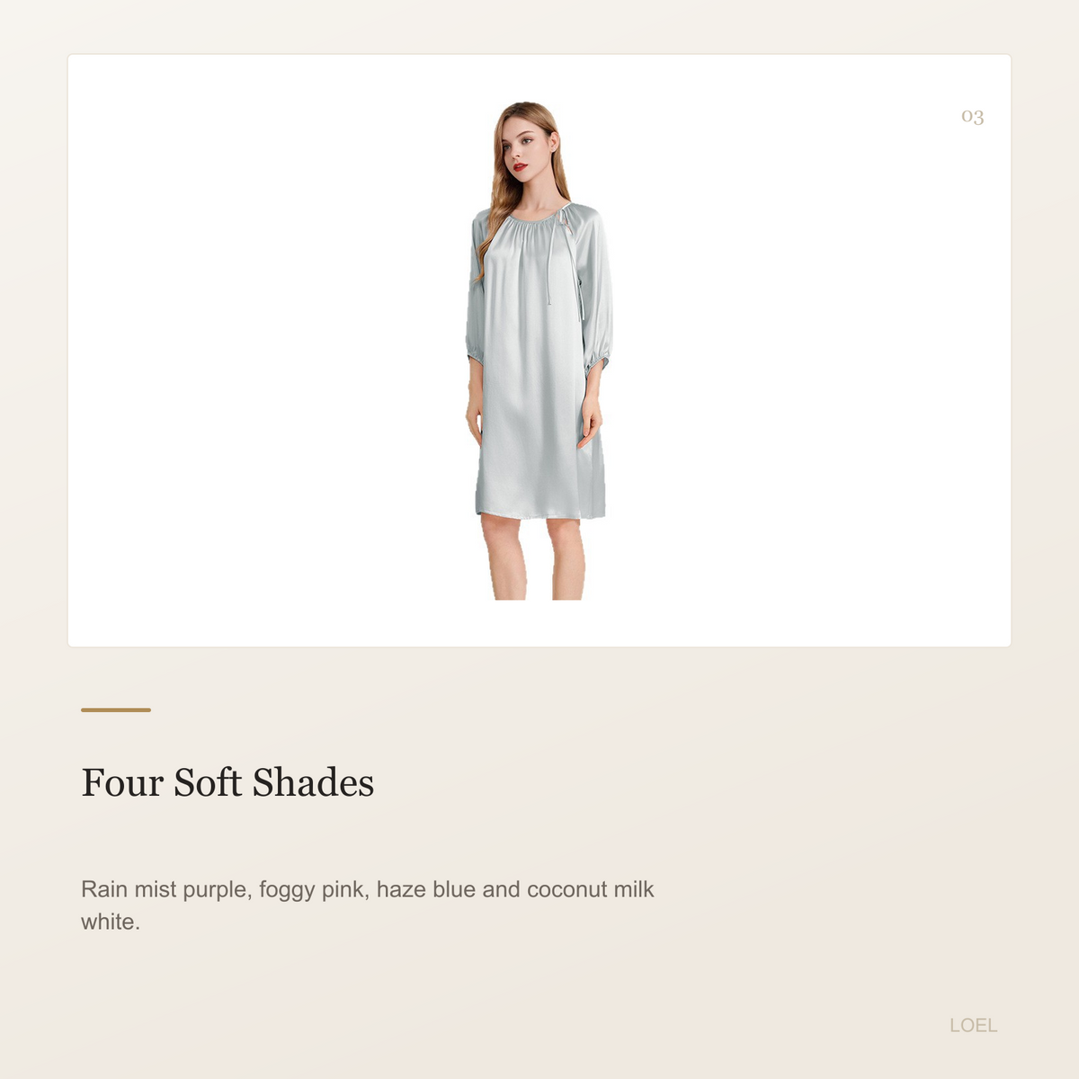 100% Mulberry Silk French Doll Dress Nightgown for Women - Loose-Fit Sleep Dress - selling point 3