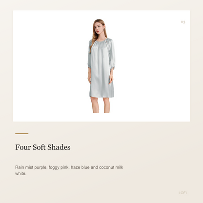 100% Mulberry Silk French Doll Dress Nightgown for Women - Loose-Fit Sleep Dress - selling point 3