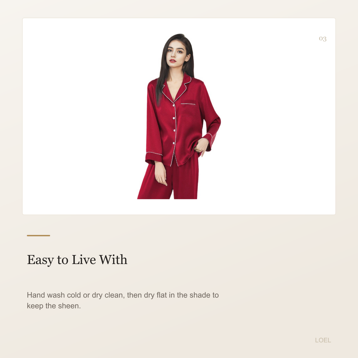 22 Momme 100% Mulberry Silk Pajama Set for Women - Long Sleeve Long Pants Heavyweight Loungewear - selling point 3