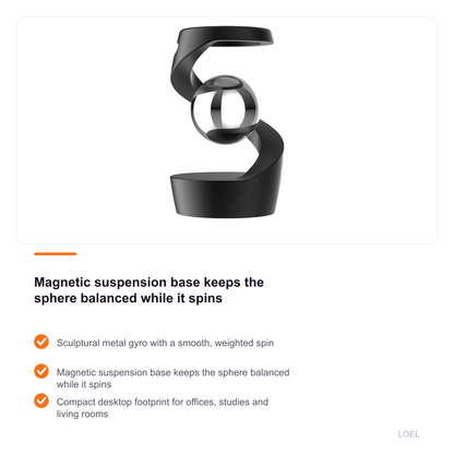 Metal Desktop Suspension Gyro - Kinetic Fidget Toy for Stress Relief and Office Decor - selling point 3