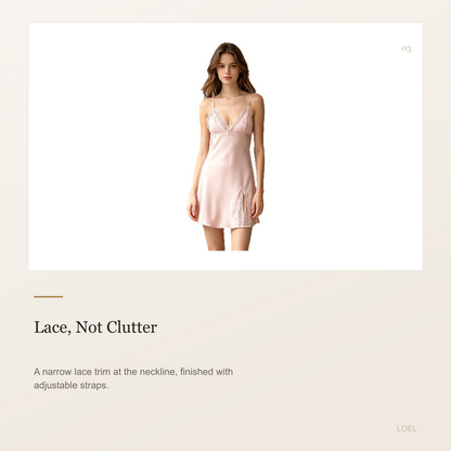 100% Mulberry Silk Slip Nightgown for Women - Lace-Trim Mini Dress, Sizes M to 4XL - selling point 3