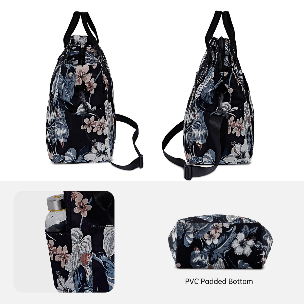 Women's Water-Resistant Shoulder Bag - Convertible Crossbody Purse with Multiple Pockets and Adjustable Strap