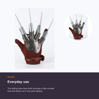 Halloween Metallic Slashing Claw Costume Gloves for Masquerade Parties and Cosplay Performances - detail 2
