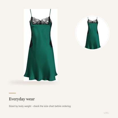 100% Mulberry Silk Backless Slip Nightgown for Women - Adjustable Straps Mini Slip - detail 2