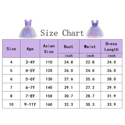 LOEL Girls Witch Dress Purple Princess Dress Wedding Sequin Tulle Dresses Ball Gown Birthday Party Dress Up