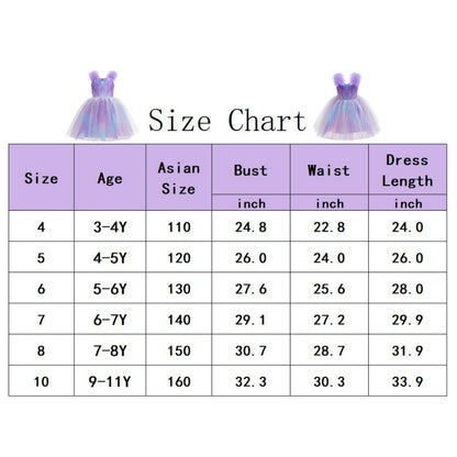 LOEL Girls Witch Dress Purple Princess Dress Wedding Sequin Tulle Dresses Ball Gown Birthday Party Dress Up