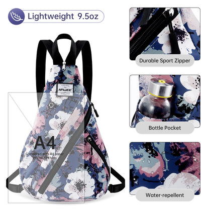 Women's Convertible Sling Bag - Water-Resistant Crossbody Chest Bag and Daypack with Anti-Theft Pocket