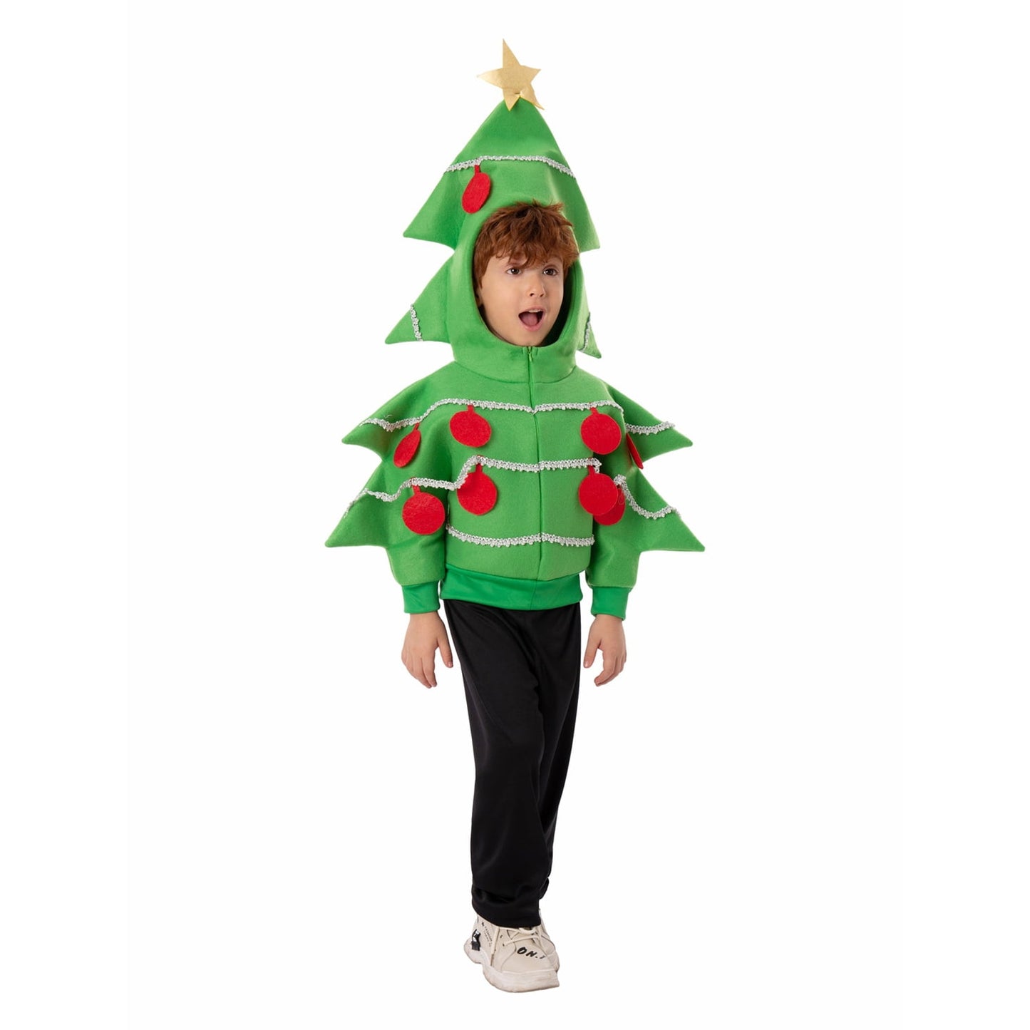 HAWEE Christmas Tree Jacket Child Stage Performance Costume Outfit Toddler Girls/Boys Xmas Tree Cosplay Costume Dress Up