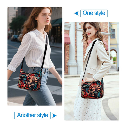 URSOFINE Women's Crossbody Bag Lightweight Ladies Travel Shoulder Messenger Bag with Adjustable Strap & Multiple Pockets Soft Across Bag Purse for Everyday Use (15+)