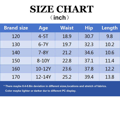 HuaAngel Girls Athletic Shorts Running Dolphin Shorts 5 Packs Sizes 4-14