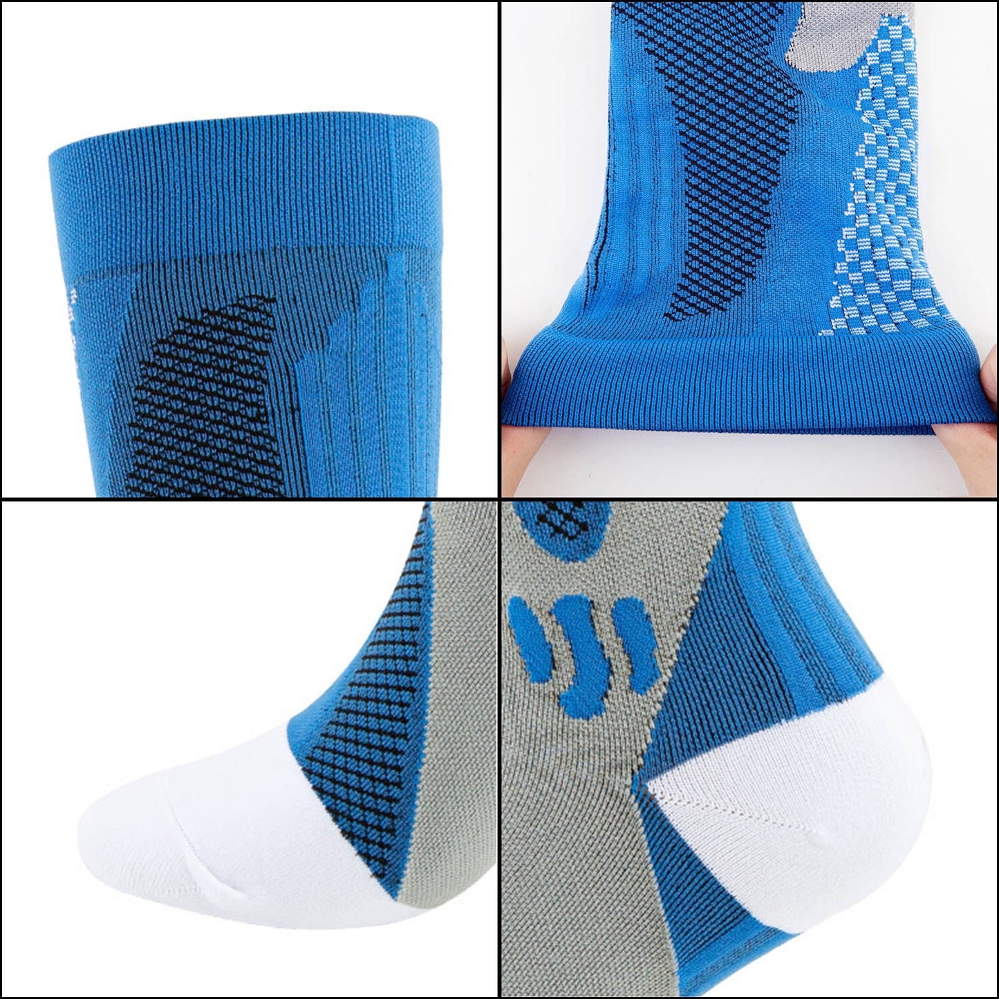 KAWELL 6 Pairs Compression Socks for Women and Men 20-30mmHg Circulation Support Socks