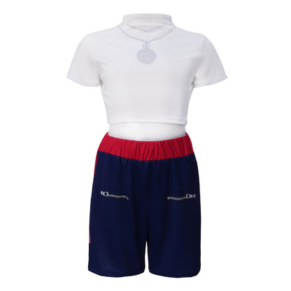 KAWELL Girl Pop Singer Costume Demon Hunter Top Pants Dress Dancer Dress Up Halloween Cosplay Outfits Set, 768718589445