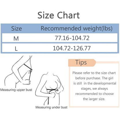 LOEL Girls' 4-Pack Training Bras with Wide Straps, Sizes M–L