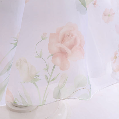 KAWELL Easter Dress for Girls Puff Sleeve Floral Dress Wedding Pageant Party Ball Gown Dresses