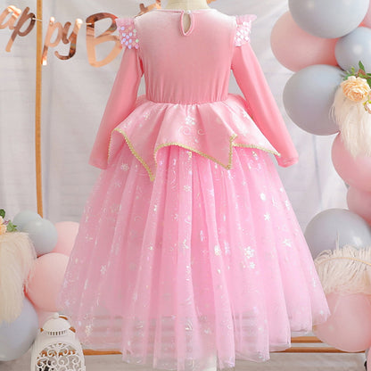 KAWELL Sleeping Beauty Aurora Costume Princess Costume Halloween Party Dress Up Cosplay