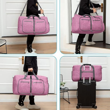 URSOFINE 115L/85L/65L Large Duffle Bag, Foldable Travel Gym Bag with Shoe Compartment, Lightweight Water Repellent Tear Resistant for Camping, Weekender, Overnight Travel
