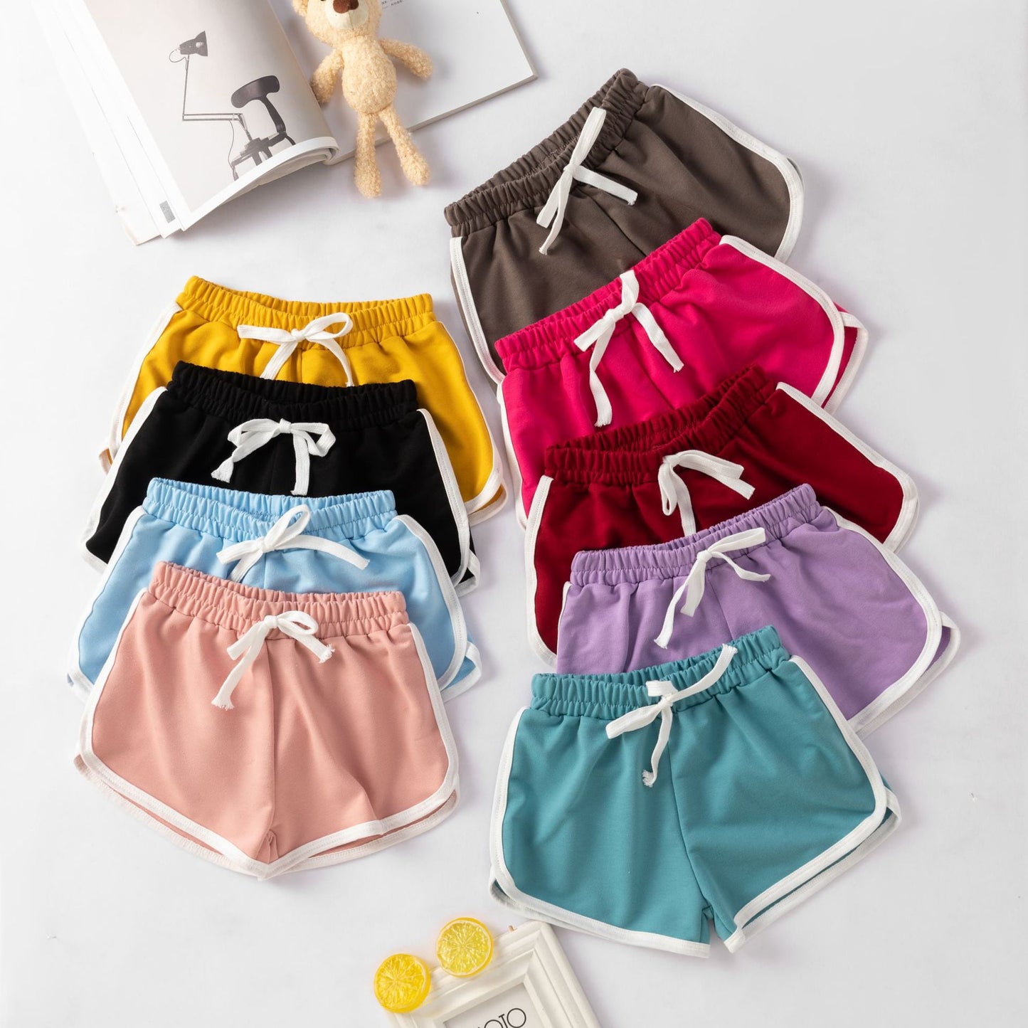 HuaAngel Girls Athletic Shorts Running Dolphin Shorts 5 Packs Sizes 4-14
