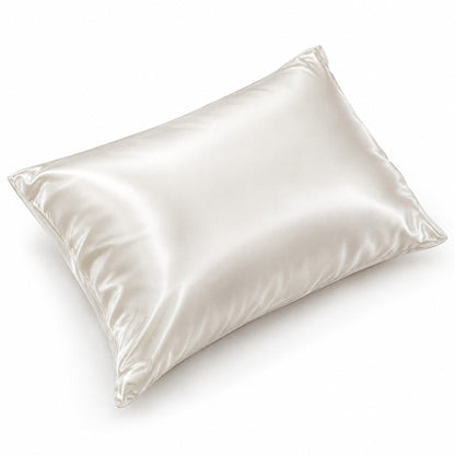 LOEL 19 momme mulberry silk pillowcase, Standard 20x26, pearl white