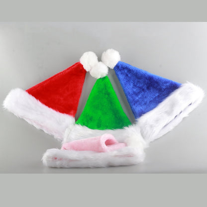 Christmas Hat, Santa Hats Multi-Piece Set for Adults Red/Green Velvet Comfort Extra Thicken New Year Festive Party Holiday Xmas Hat for Women and Men