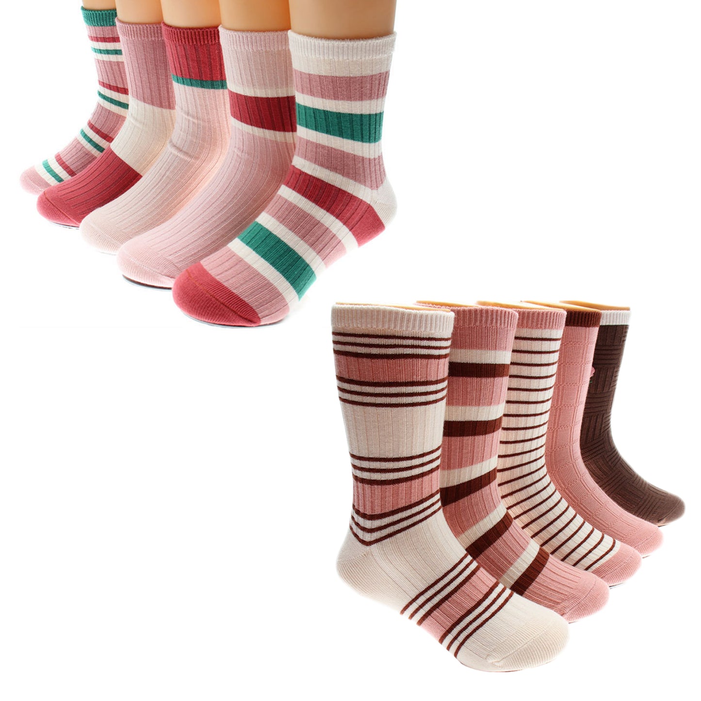 HuaAngel Boys Girls Socks 10 Pairs Long Socks Cotton Sports Socks 3-15Years
